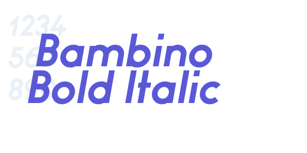 Bambino Bold Italic font