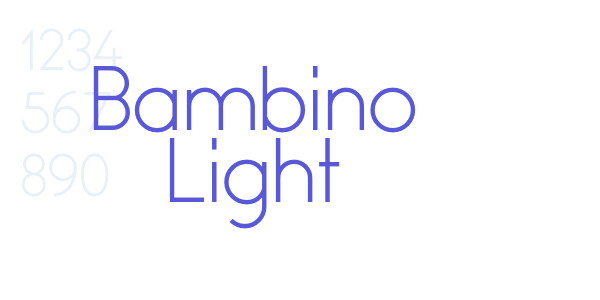 Bambino Light font free