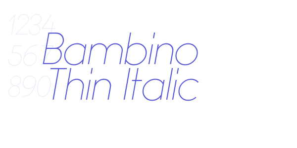 Bambino Thin Italic font