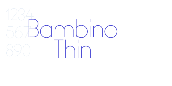 Bambino Thin font