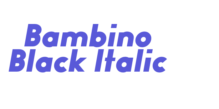 Bambino Black Italic Font Download