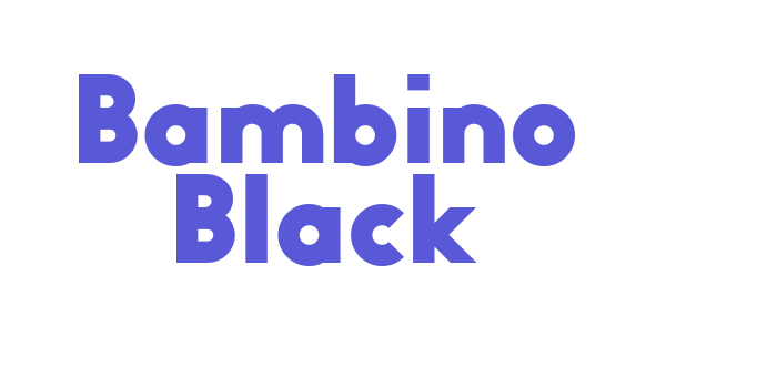 Bambino Black Font