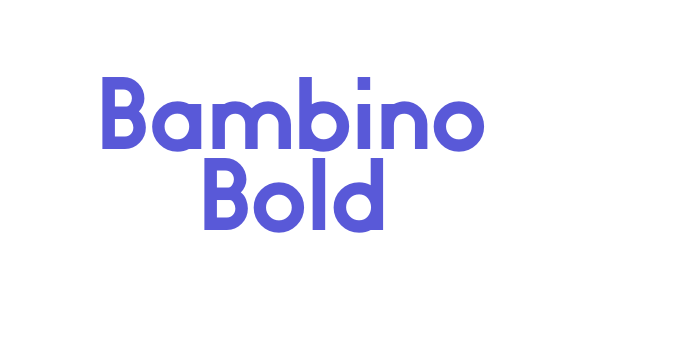 Bambino Bold Font Download