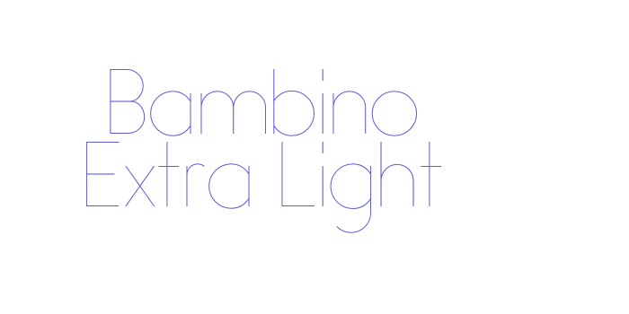 Bambino Extra Light Font Download