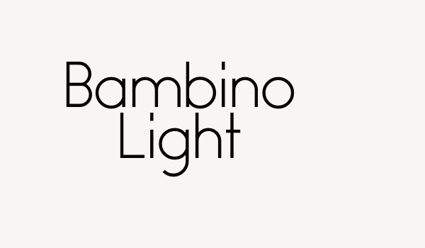 Bambino Light Font