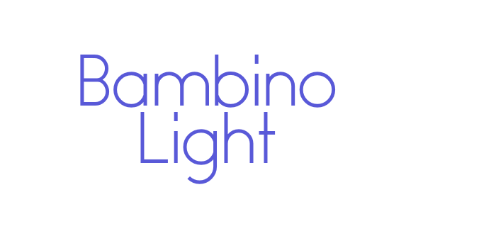 Bambino Light Font Download