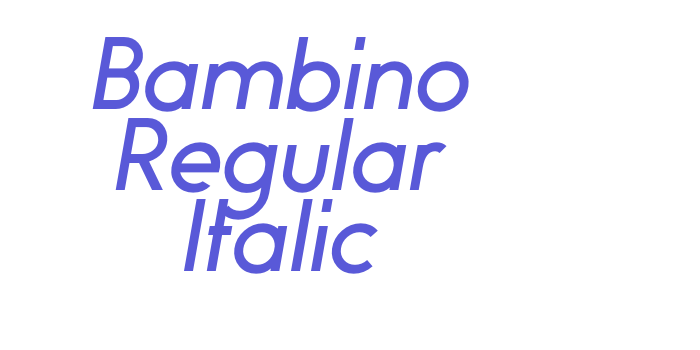 Bambino Regular Italic Font Download