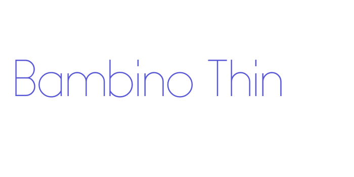 Bambino Thin Font Download