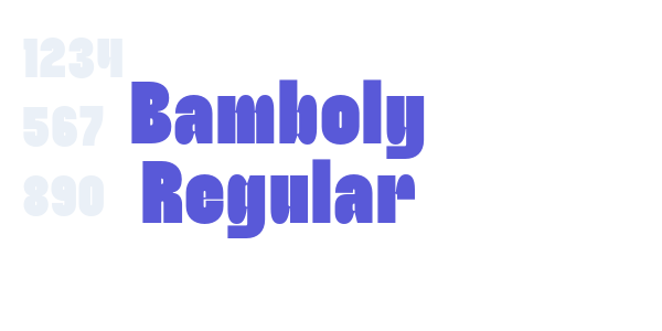 Bamboly Regular font free