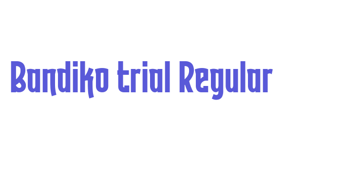 Bandiko trial Regular Font Download