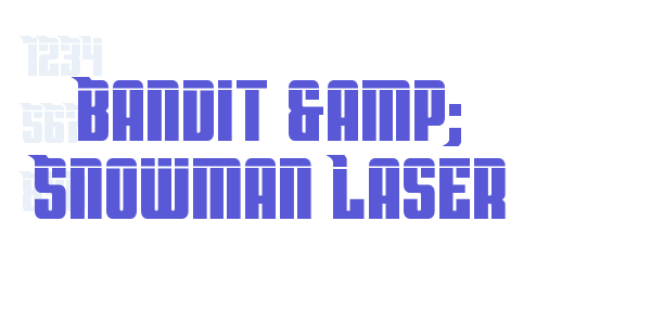 Bandit & Snowman Laser font free