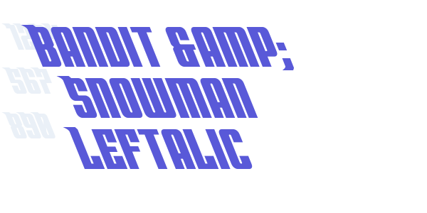 Bandit & Snowman Leftalic font