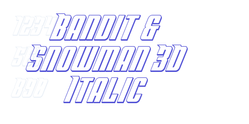 Bandit & Snowman 3D Italic-font-download