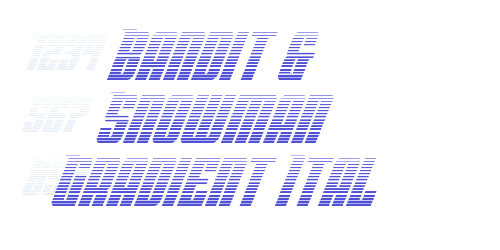 Bandit & Snowman Gradient Ital-font-download