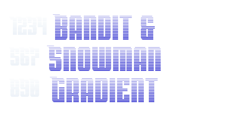 Bandit & Snowman Gradient-font-download