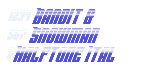 Bandit & Snowman Halftone Ital-font-download