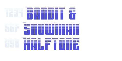 Bandit & Snowman Halftone-font-download