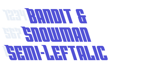 Bandit & Snowman Semi-Leftalic-font-download