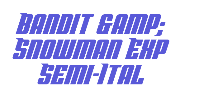 Bandit & Snowman Exp Semi-Ital Font Download