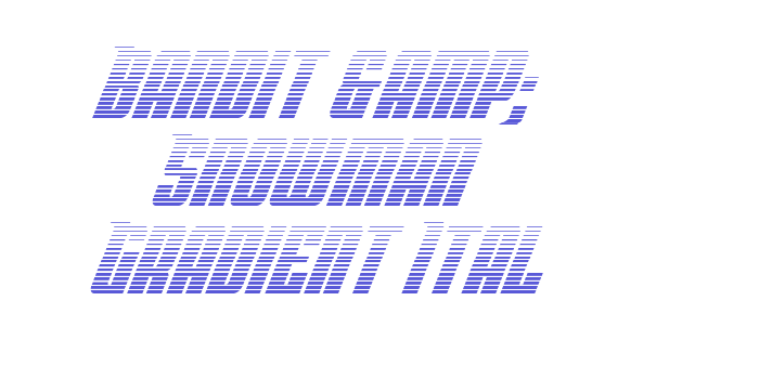 Bandit & Snowman Gradient Ital Font Download