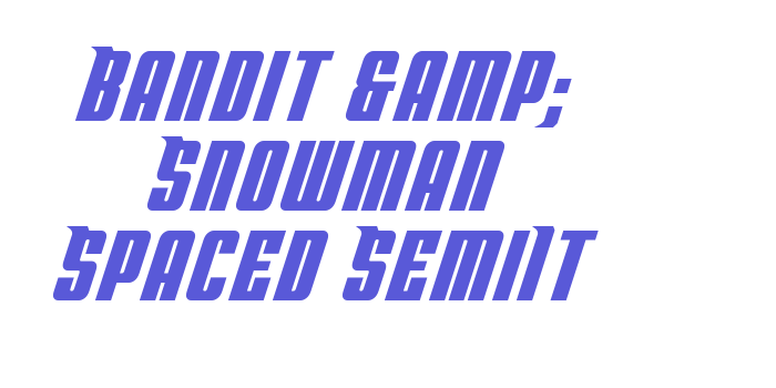 Bandit & Snowman Spaced SemiIt Font Download