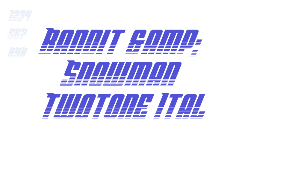 Bandit & Snowman Twotone Ital-font-download