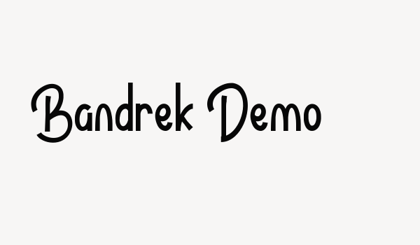 Bandrek Demo Font