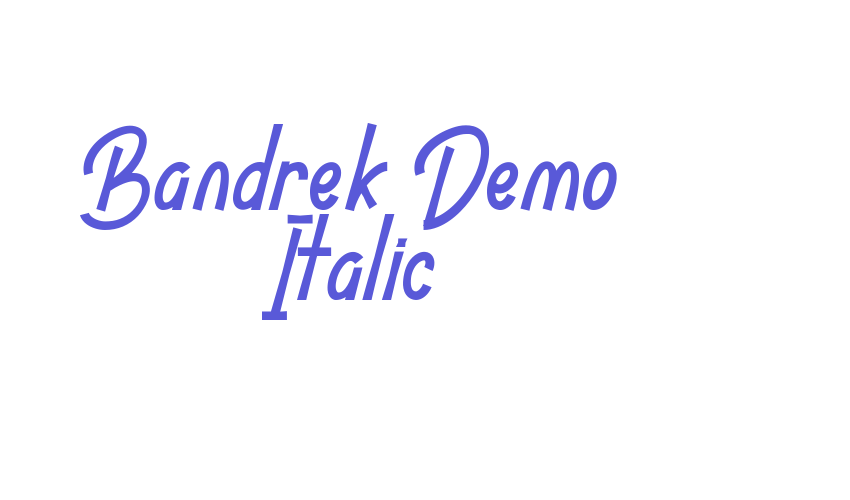 Bandrek Demo Italic Font