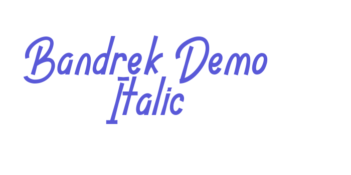 Bandrek Demo Italic Font Download