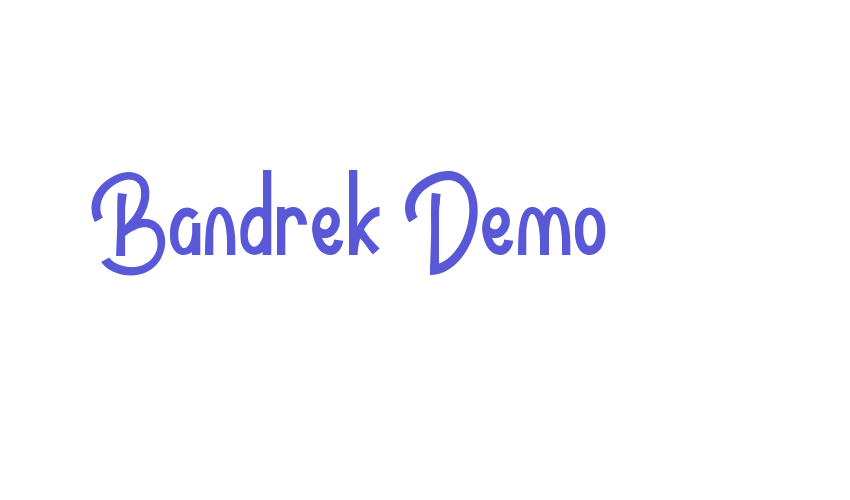 Bandrek Demo Font