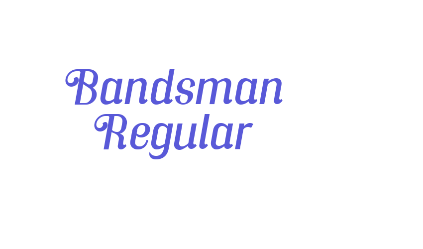 Bandsman Regular Font