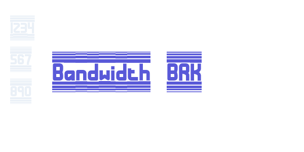 Bandwidth BRK font free