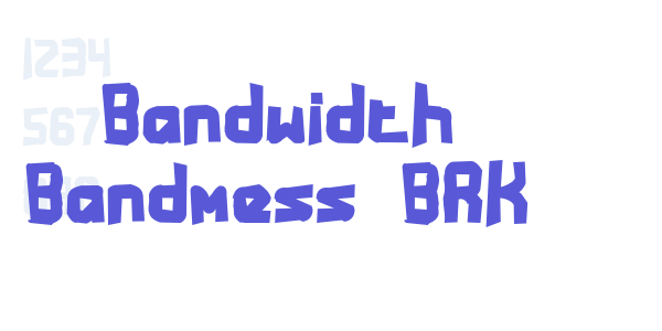 Bandwidth Bandmess BRK font free