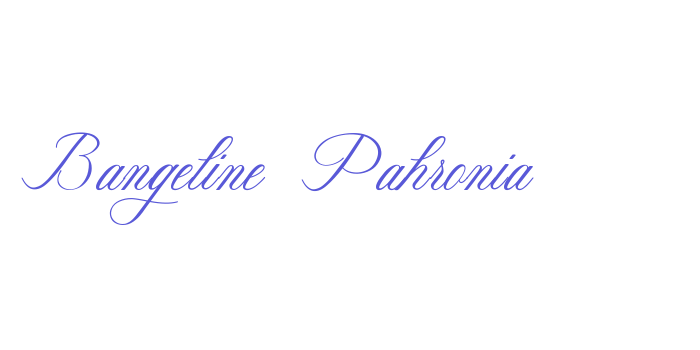 Bangeline Pahronia Font Download