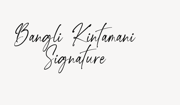 Bangli Kintamani Signature Font