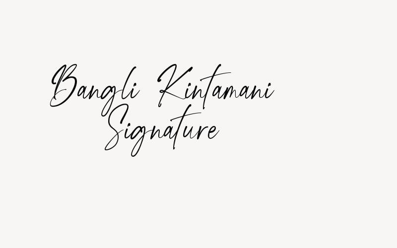 Bangli Kintamani Signature Font