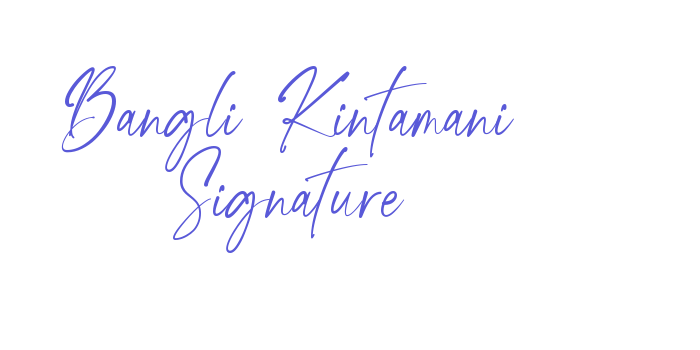 Bangli Kintamani Signature Font Download