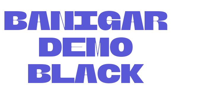 Banigar DEMO Black Font