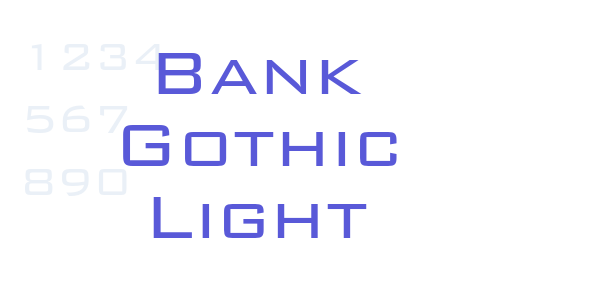 Bank Gothic Light font free