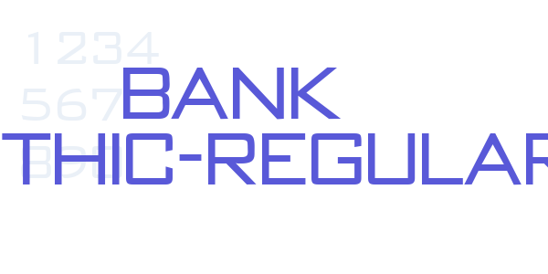 Bank Gothic-Regular font free