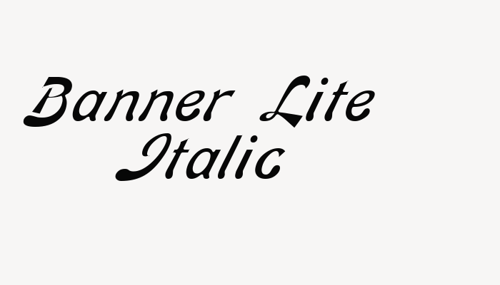 Banner Lite Italic font download