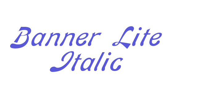 Banner Lite Italic Font Download