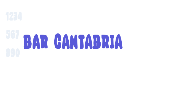 Bar Cantabria font free