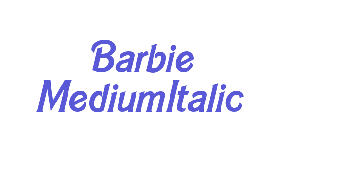 Barbie MediumItalic Font Download