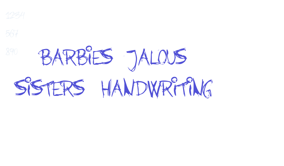 Barbies Jalous Sisters Handwriting-font-download