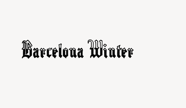 Barcelona Winter Font