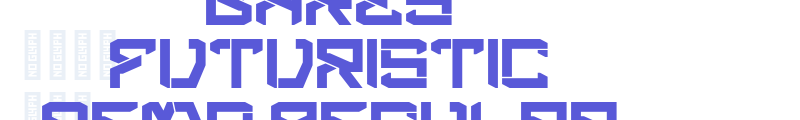 Bares Futuristic Demo Regular font