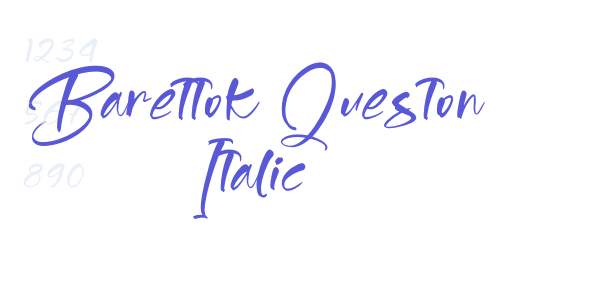 Barettok Queston Italic font