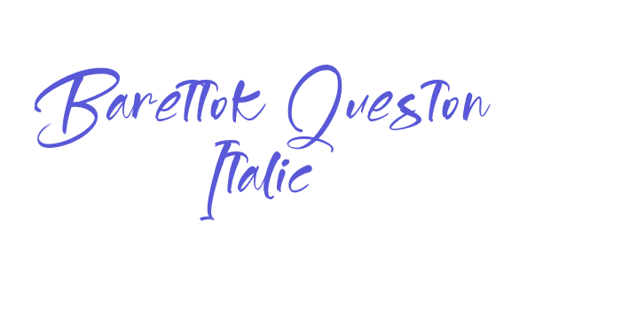 Barettok Queston Italic Font Download