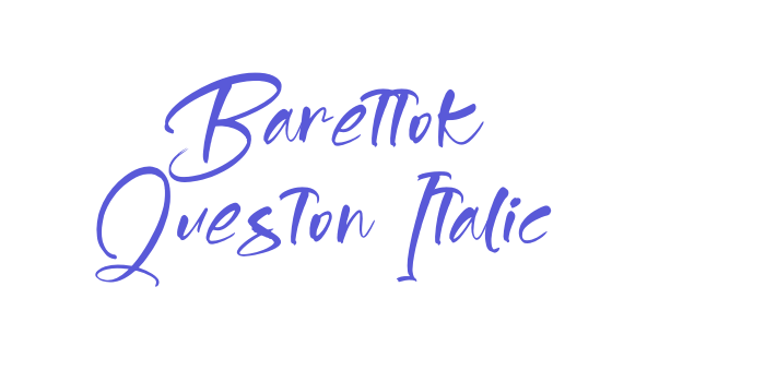 Barettok Queston Italic Font